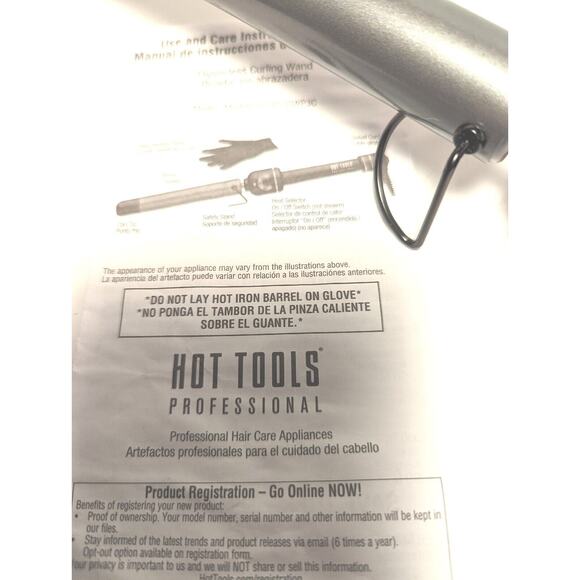 $65 Hot Tools Professional Nano ,Ceramic Curling Wand, 1" New No Box - Picture 2 of 8
